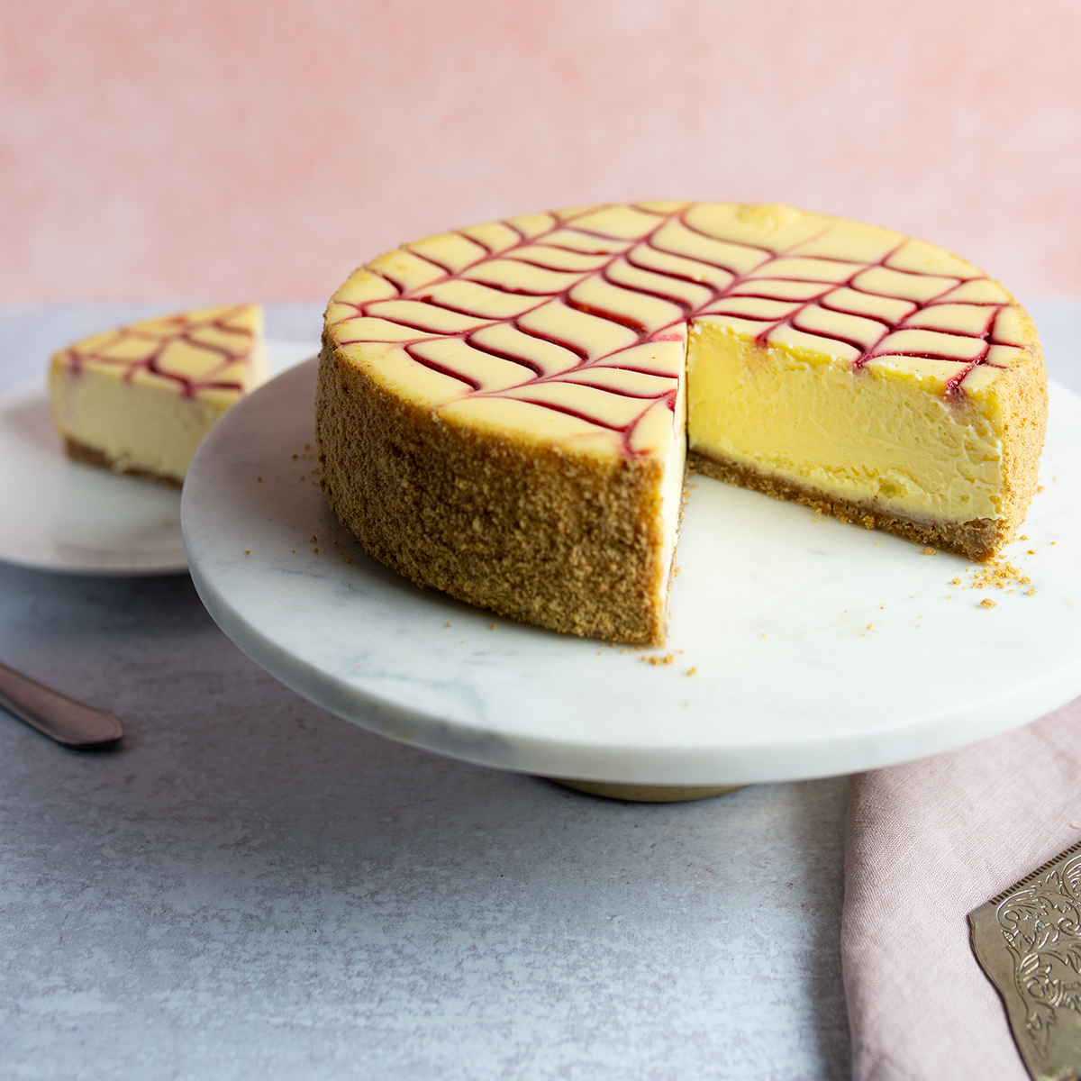 raspberry swirl cheesecake - valentine's 2026