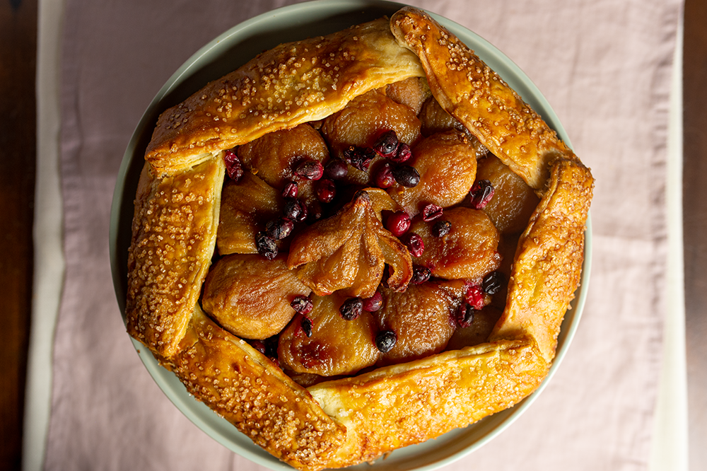 roasted pear, cranberry + almond crostata - Thanksgiving 2025