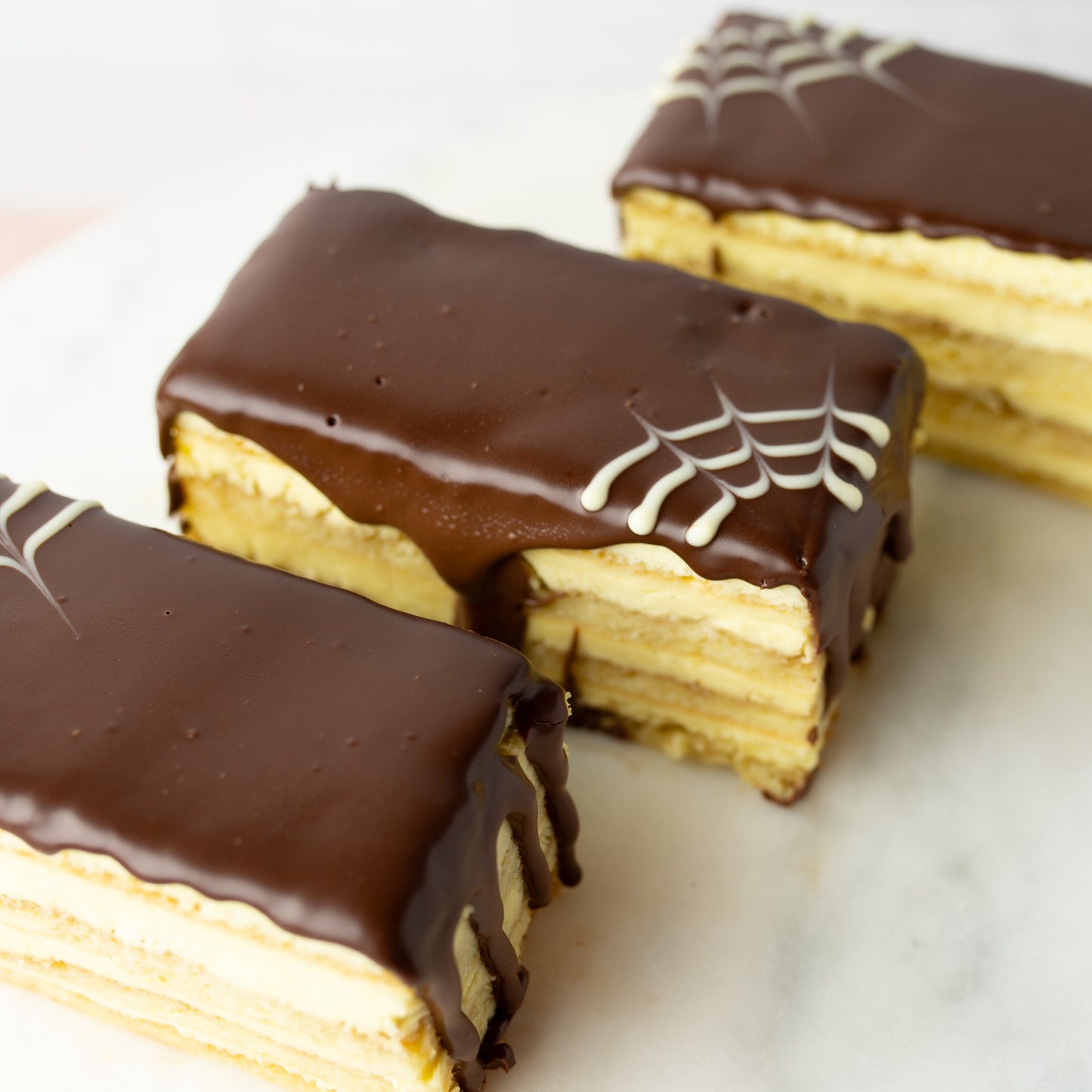 Spider Web Boston Cream Pie - Halloween 2023