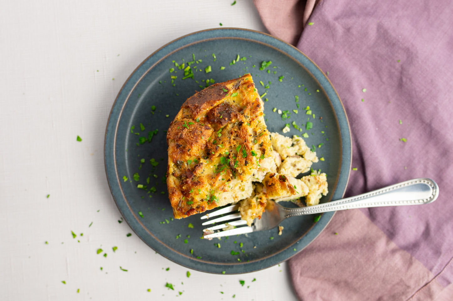 asparagus, mushroom, and smoked ham strata - easter 2026