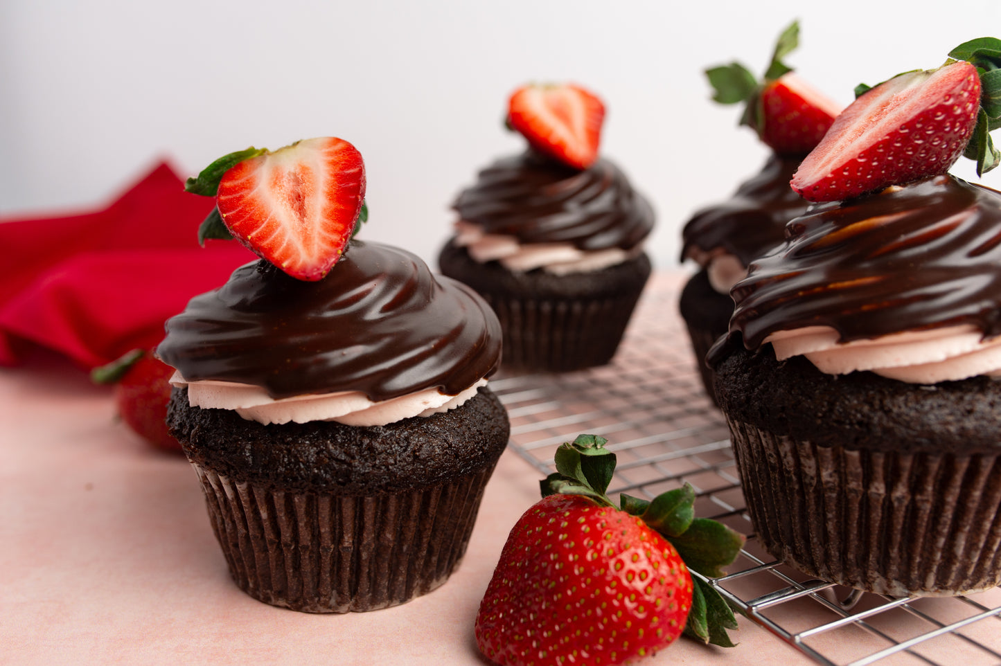 chocolate strawberry cupcake - valentines 2025