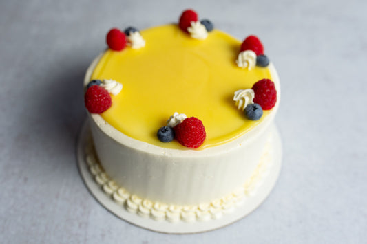 lemon raspberry cake 10" - valentines 2025